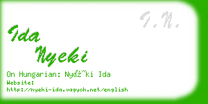 ida nyeki business card